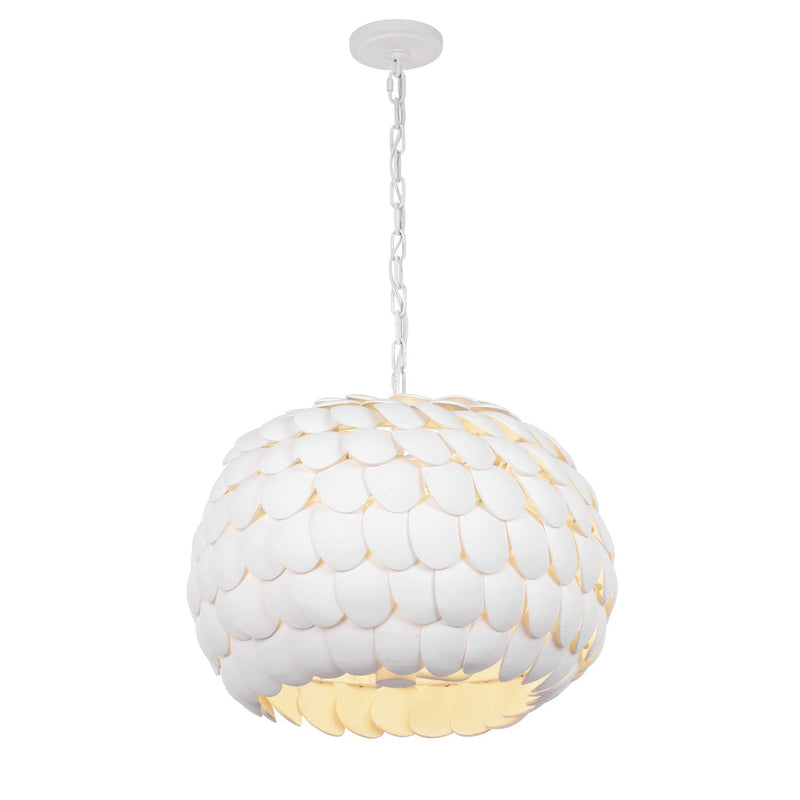 Talia 5 Light 20.5" Pendant in Matte White