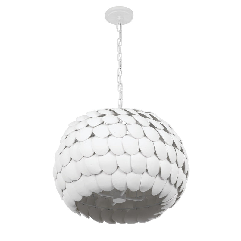Talia 5 Light 20.5" Pendant in Matte White
