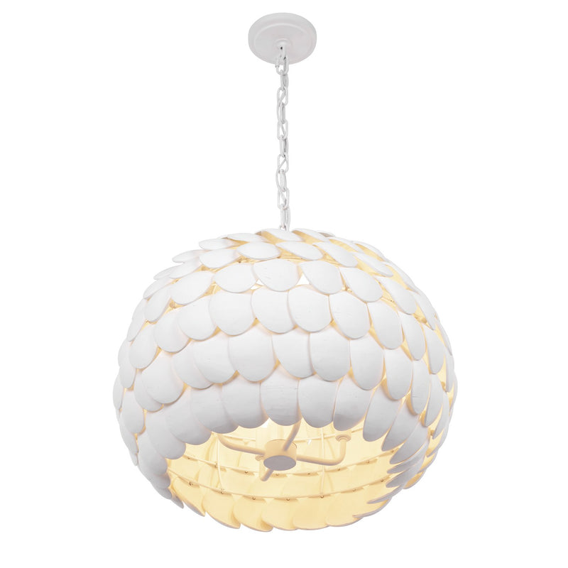 Talia 5 Light 20.5" Pendant in Matte White