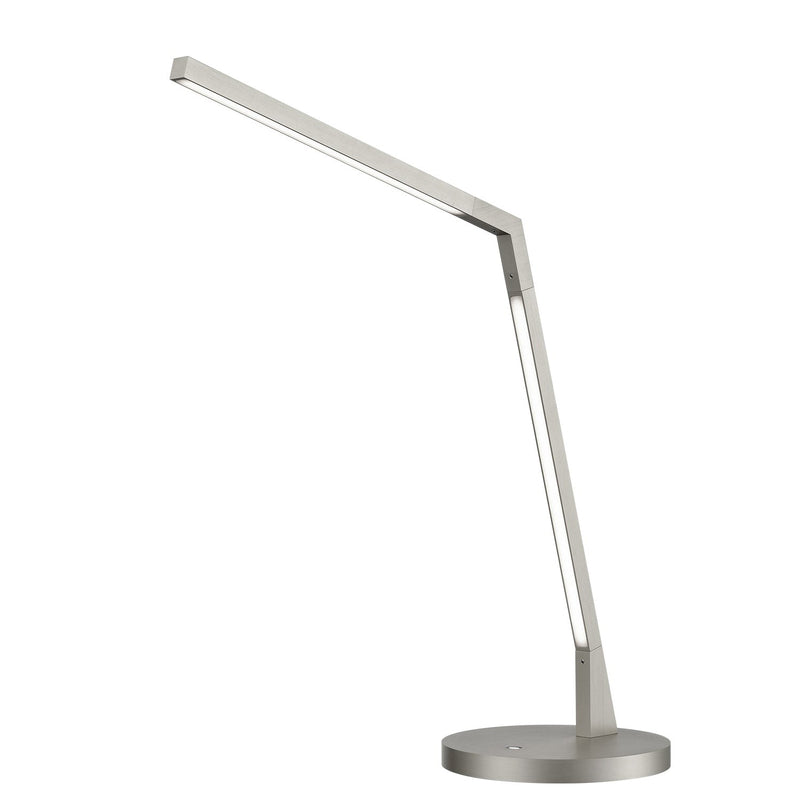 Miter 17" Desk Lamp in Brushed Nickel