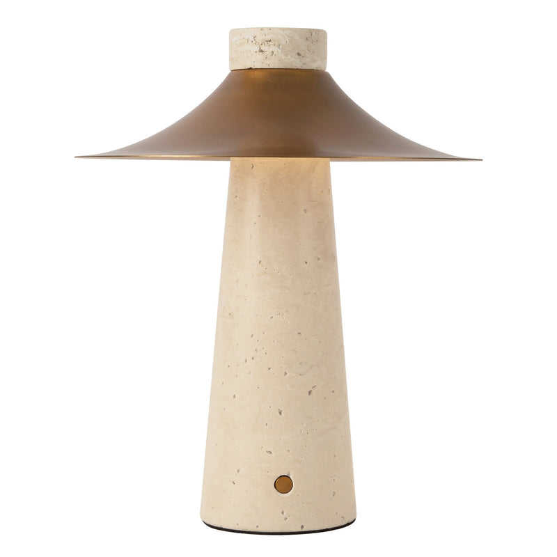 Hagen 10" Cordless Table Lamp in Vintage Brass