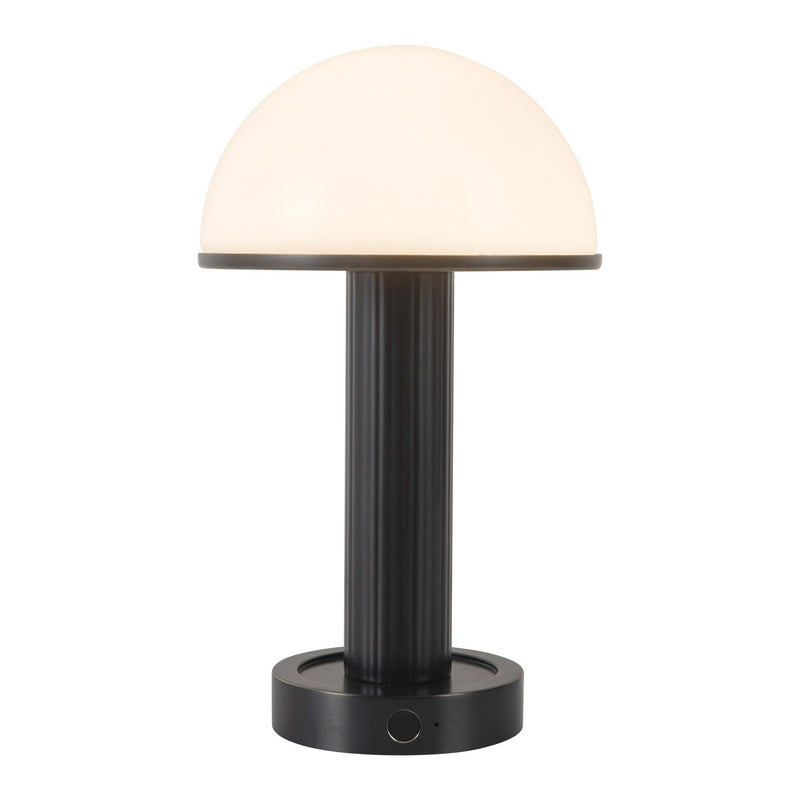 Vienna 5" Cordless Table Lamp in Urban Bronze/Glossy Glass