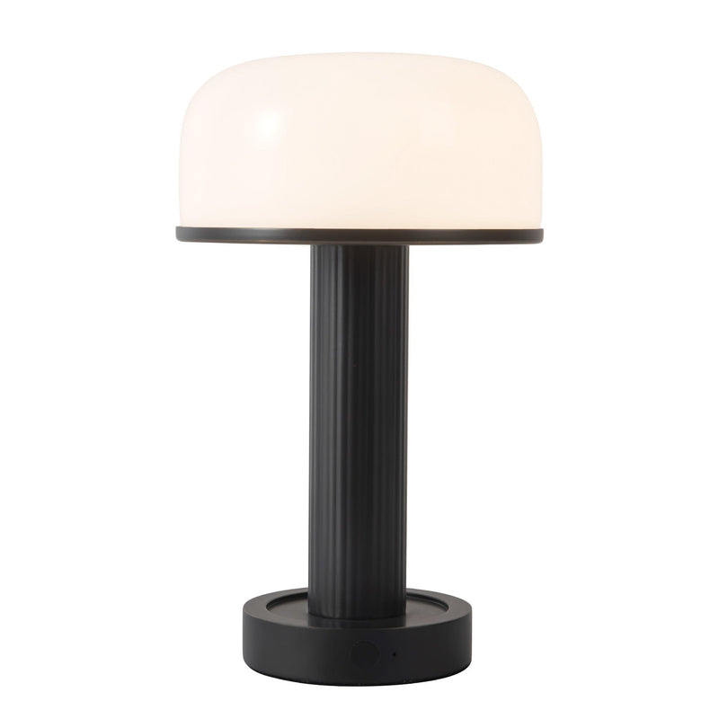 Vienna 6" Cordless Table Lamp in Urban Bronze/Glossy Glass