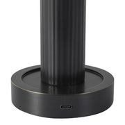Vienna 6" Cordless Table Lamp in Urban Bronze/Glossy Glass
