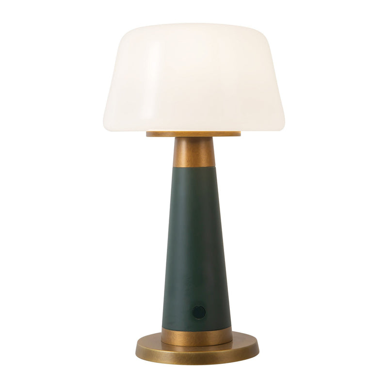 Clemence 6" Cordless LED Table Lamp in Pine Green