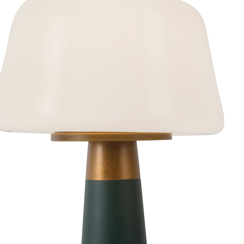Clemence 6" Cordless LED Table Lamp in Pine Green