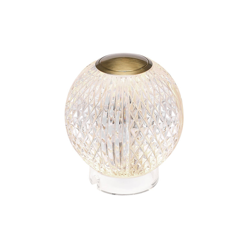 Marni 3" Cordless Table Lamp in Natural Brass