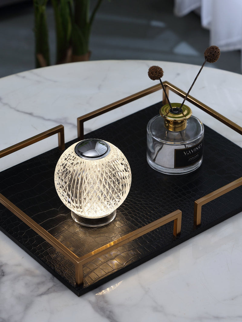 Marni 3" Cordless Table Lamp in Polished Nickel
