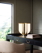 Anders 15" LED Table Lamp in Vintage Brass
