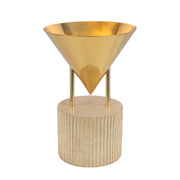Versus 15" Table Lamp in Patina Brass