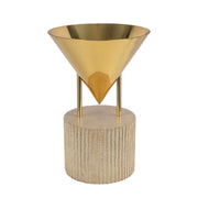 Versus 15" Table Lamp in Patina Brass