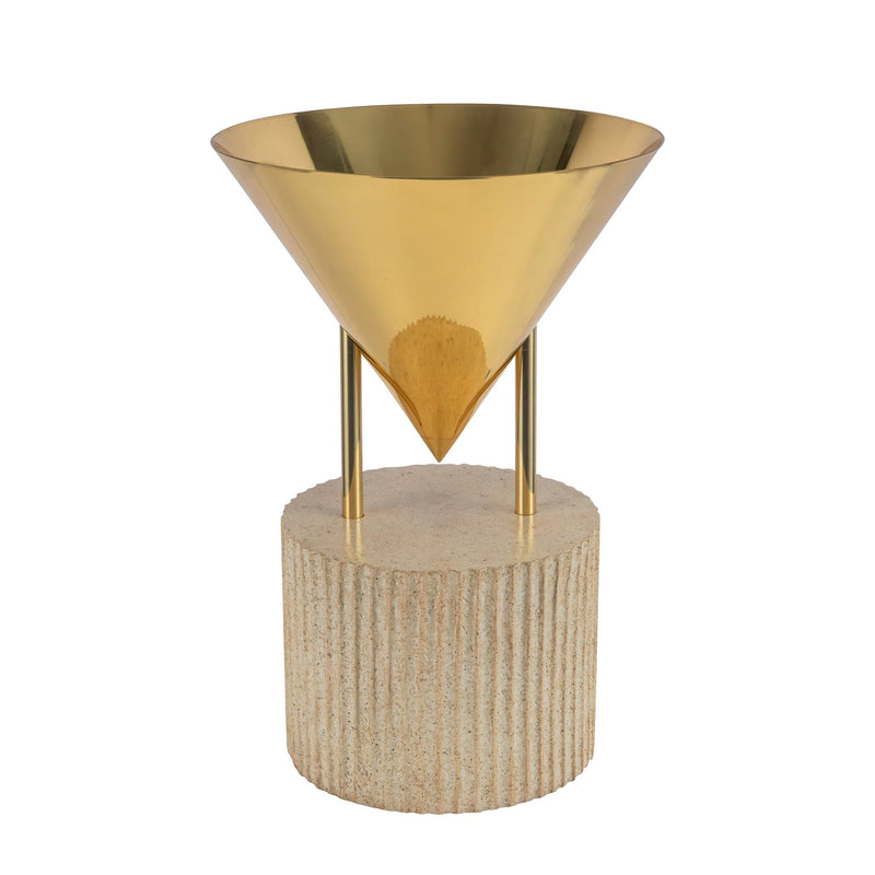 Versus 15" Table Lamp in Patina Brass
