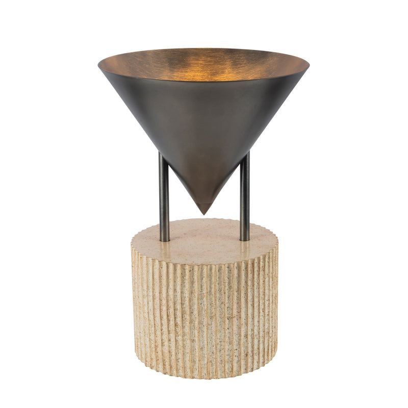 Versus 15" Table Lamp in Aged Steel