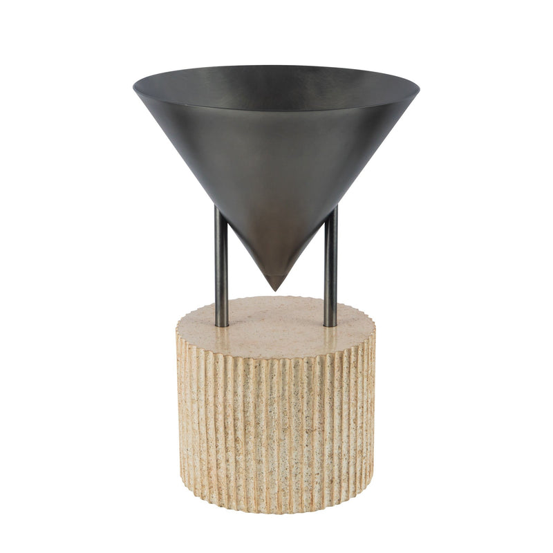 Versus 15" Table Lamp in Aged Steel