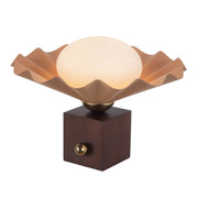 Furrow 12" Table Lamp in Peach