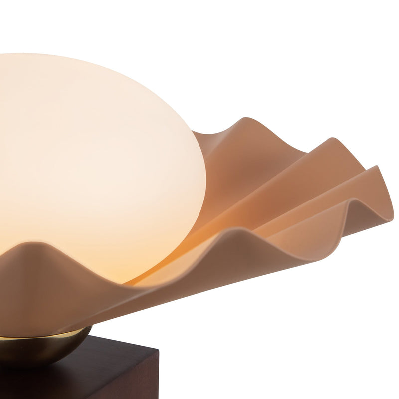 Furrow 12" Table Lamp in Peach