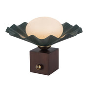 Furrow 12" Table Lamp in Pine Green