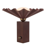 Furrow 16" Table Lamp in Burgundy