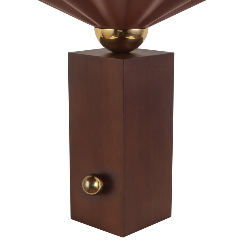 Furrow 16" Table Lamp in Burgundy