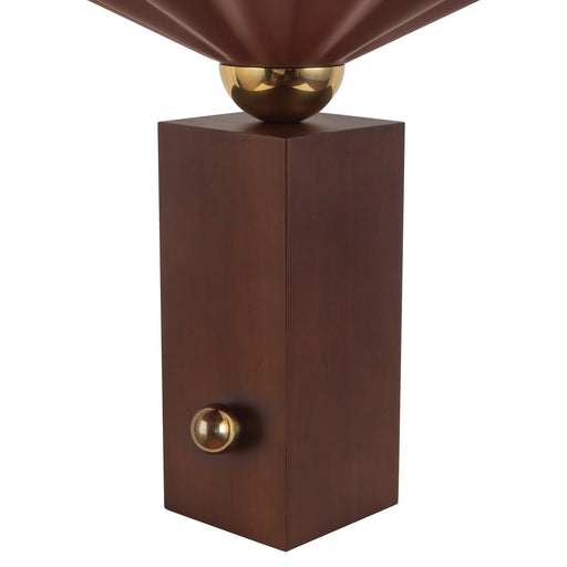 Furrow 16" Table Lamp in Burgundy