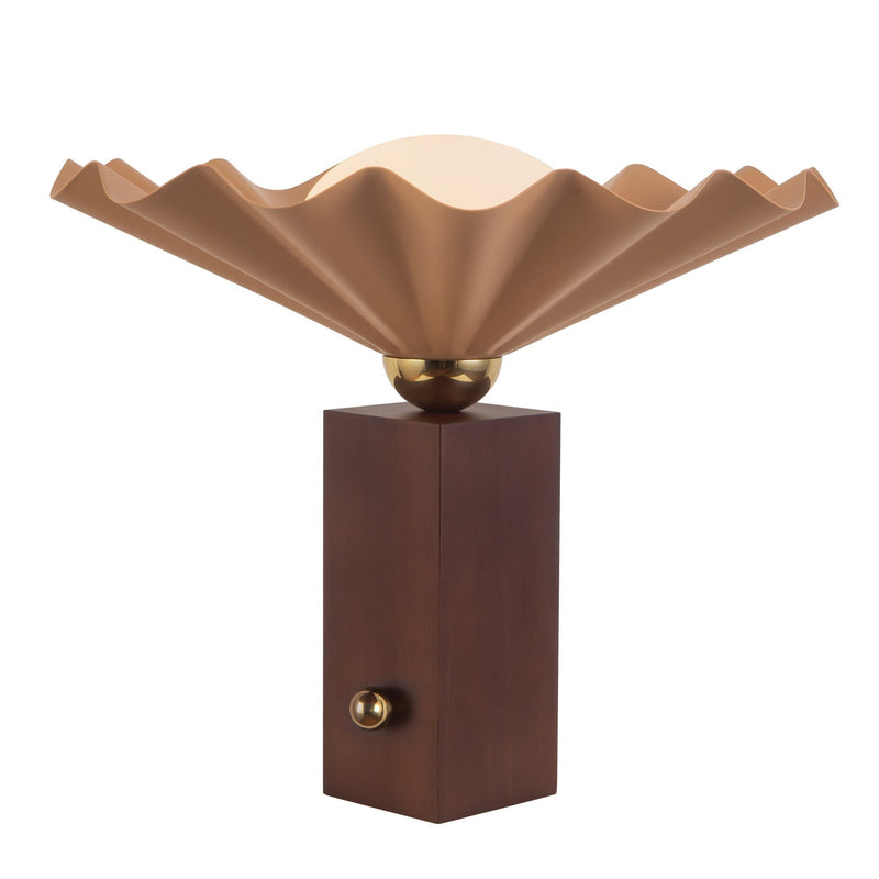 Furrow 16" Table Lamp in Peach