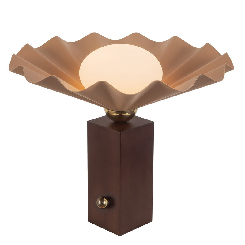 Furrow 16" Table Lamp in Peach