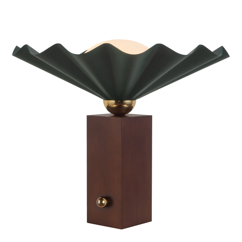 Furrow 16" Table Lamp in Pine Green
