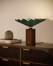 Furrow 16" Table Lamp in Pine Green