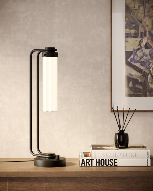 Wynwood 22" Table Lamp in Urban Bronze/Glossy Opal