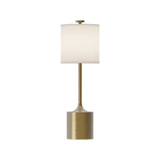 Issa 26" Table Lamp in Brushed Gold/Ivory Linen