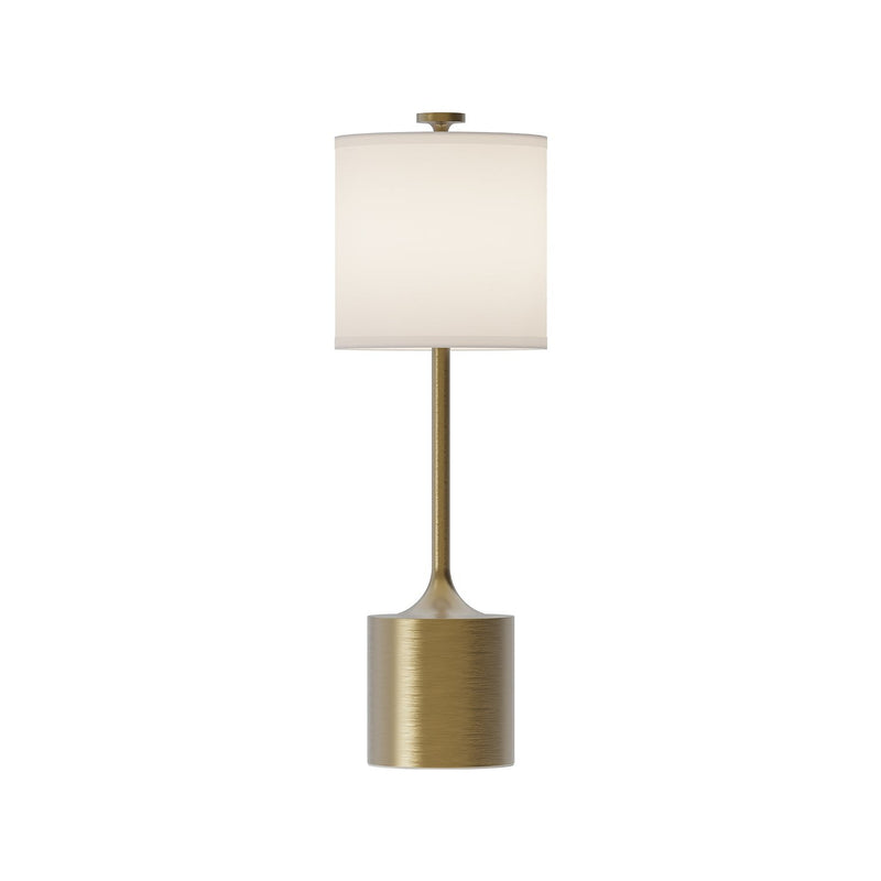 Issa 26" Table Lamp in Brushed Gold/Ivory Linen