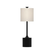 Issa 26" Table Lamp in Matte Black/Ivory Linen