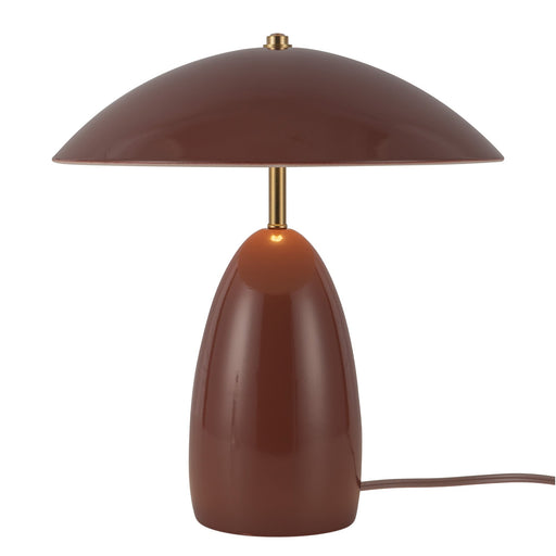 Poppy 12" LED Table Lamp in Burgundy