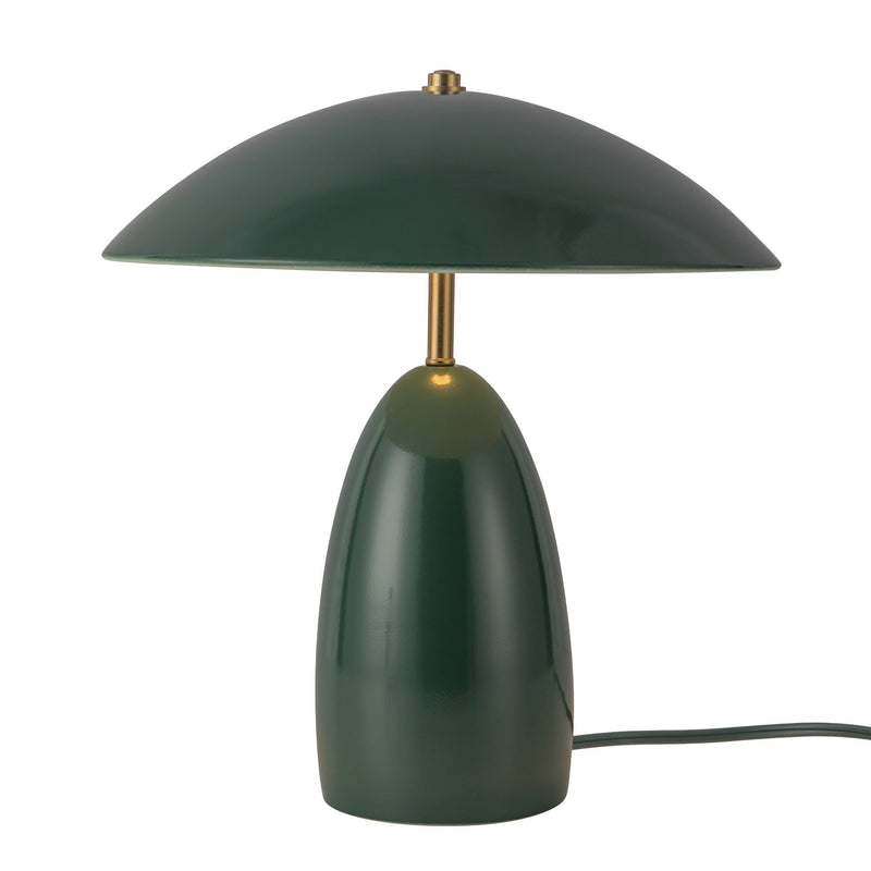 Poppy 12" LED Table Lamp in Pine Green