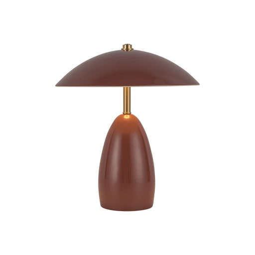 Poppy 9" Cordless Table Lamp in Burgundy