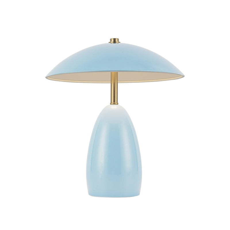 Poppy 9" Cordless Table Lamp in Cerulean