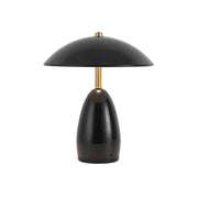 Poppy 9" Cordless Table Lamp in Glossy Black