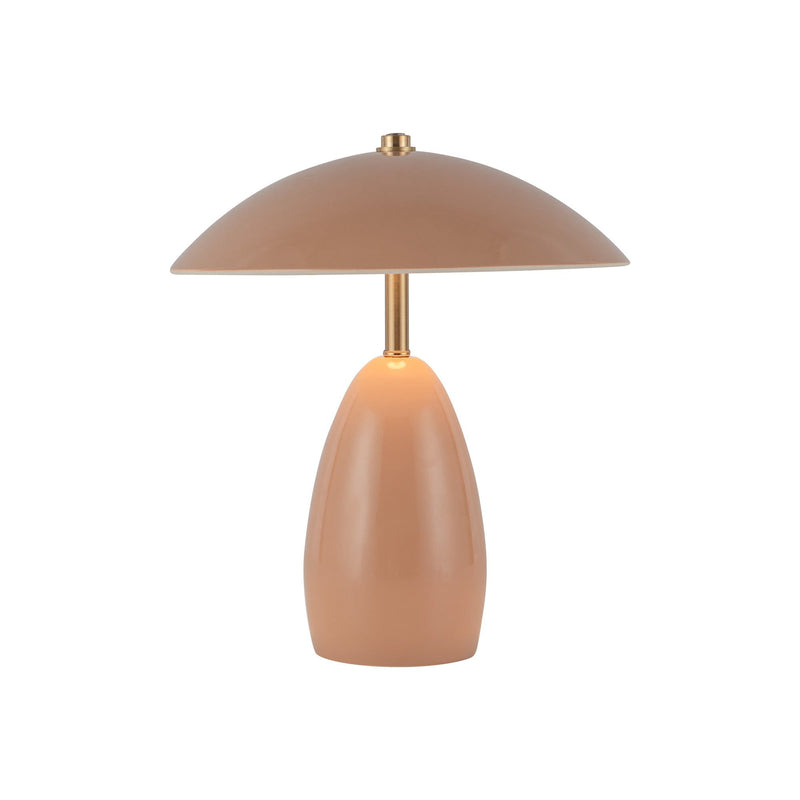 Poppy 9" Cordless Table Lamp in Peach
