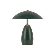 Poppy 9" Cordless Table Lamp in Pine Green
