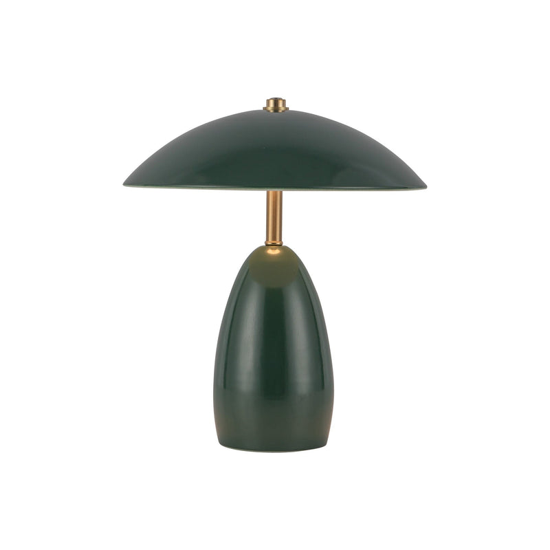 Poppy 9" Cordless Table Lamp in Pine Green
