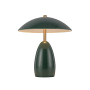 Poppy 9" Cordless Table Lamp in Pine Green