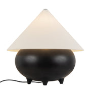 Rowan 17" Table Lamp in Matte Black/White Linen