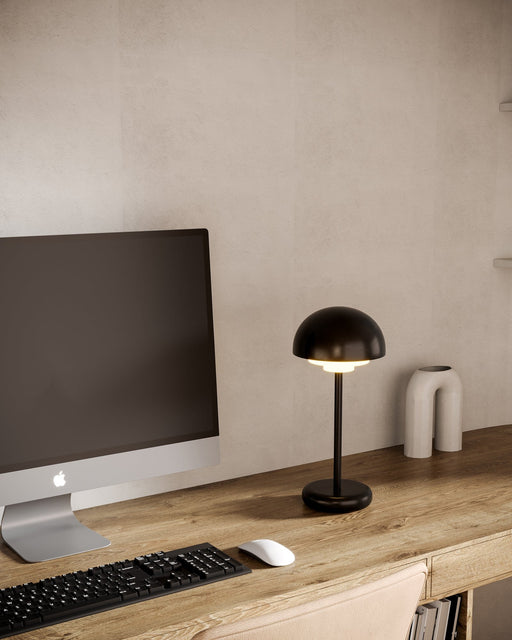 Hinata 12" Cordless Table Lamp in Black