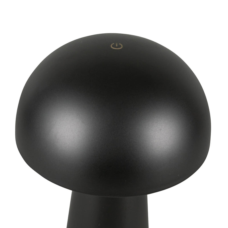 Asher 8" Cordless Table Lamp in Black