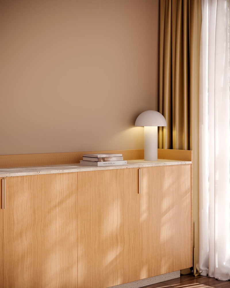 Setas 10" Cordless Table Lamp in Cream