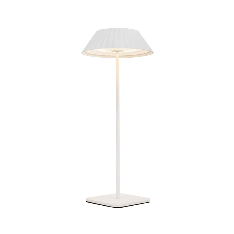 Pela 14" Cordless Table Lamp in White