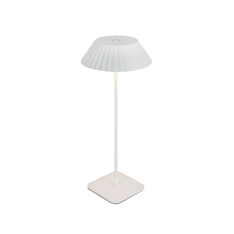Pela 14" Cordless Table Lamp in White