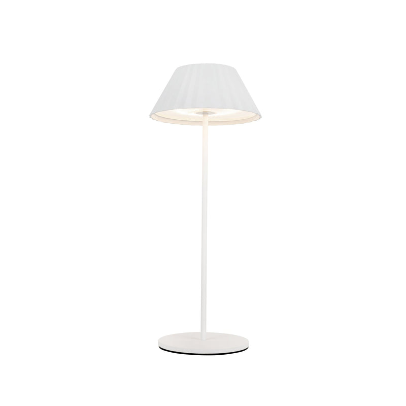 Zola 14" Cordless Table Lamp in White
