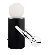Septum 8" Table Lamp in Matte Black/Chrome