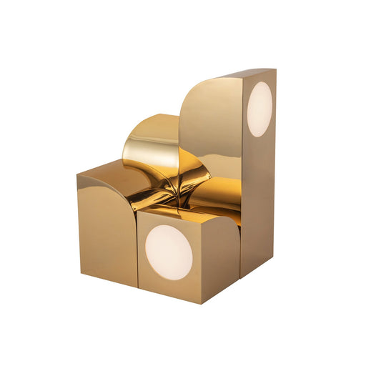 Gypsum 12" Table Lamp in Polished Brass